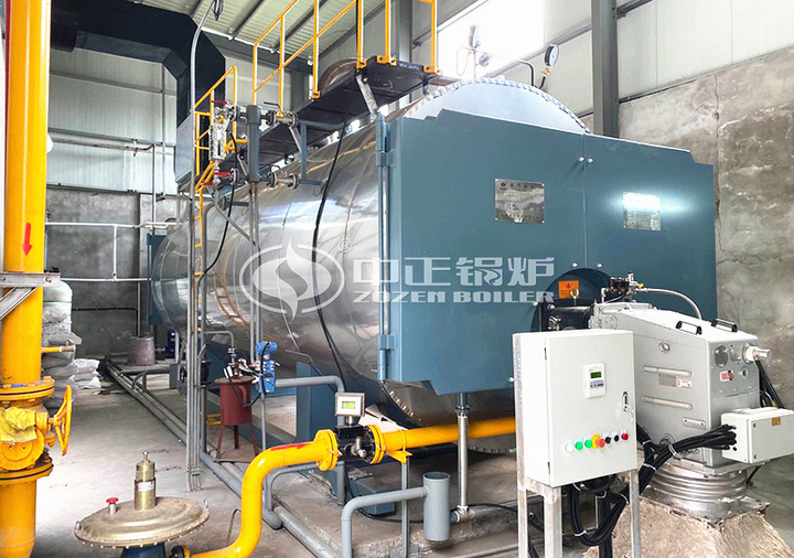 مشروع مراجل بخار بالغاز 10طن من سلسلة WNS في تشانغشو هونغدا طباعة المنسوجات وصباغة الصناعة المحدودة